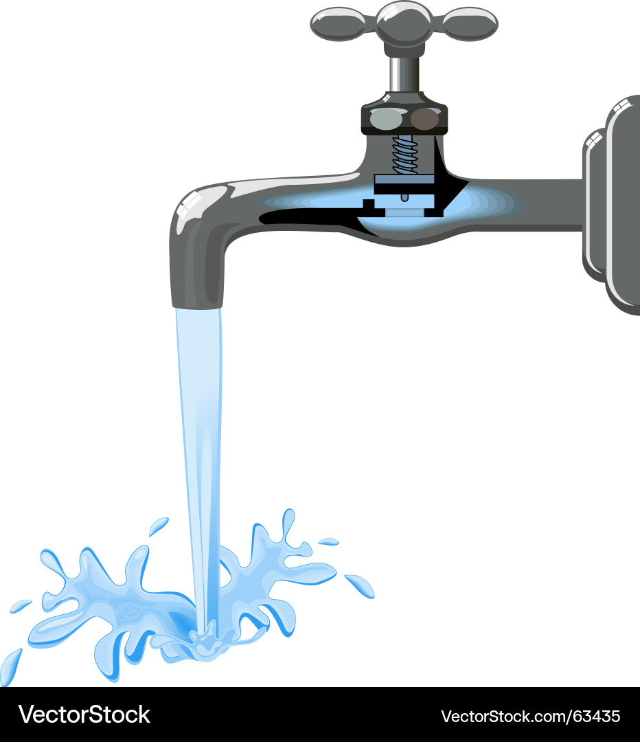 Bathroom Faucet vector image