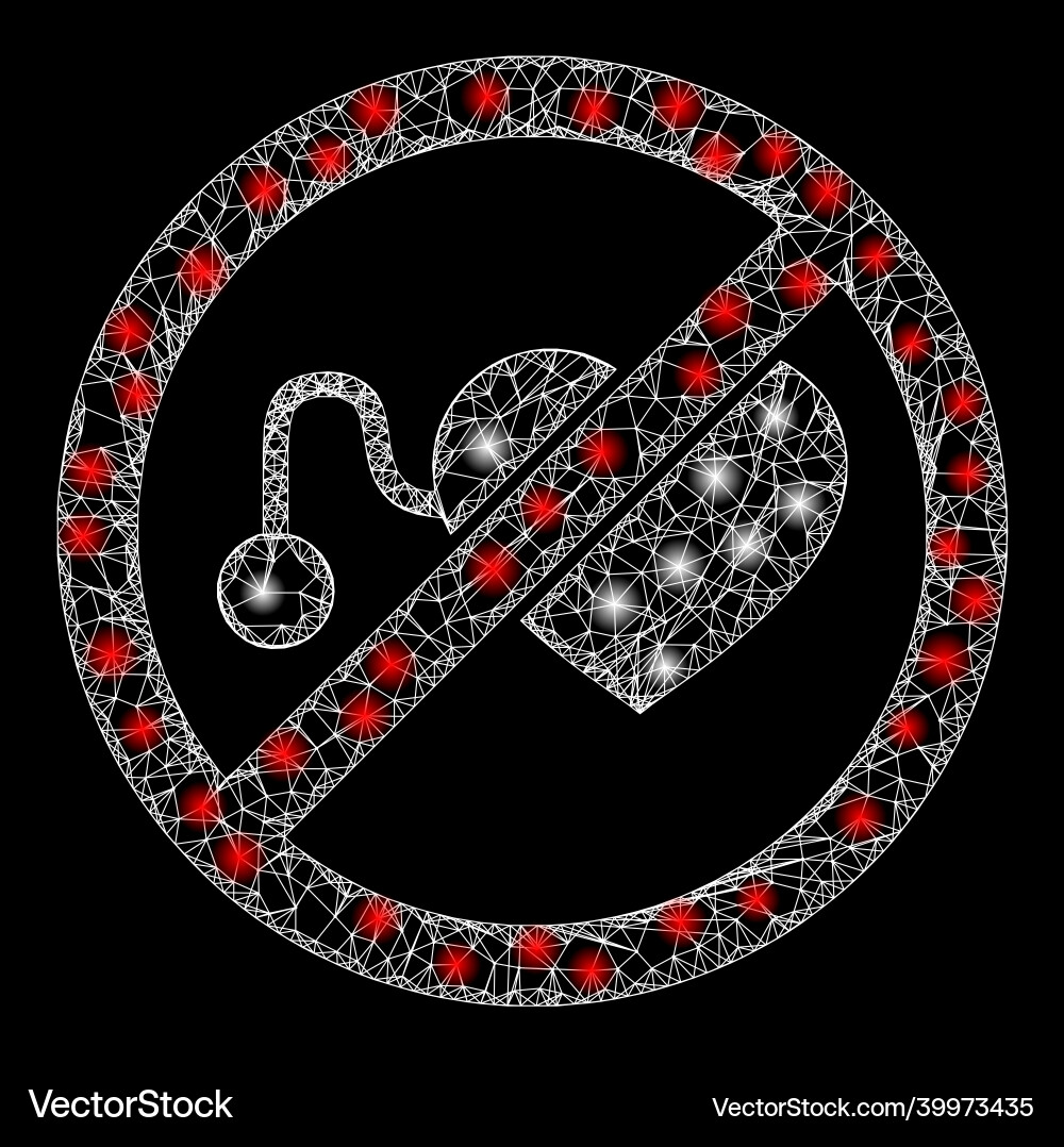 Bright net mesh forbidden pacemaker with glare Bright net mesh forbidden pacemaker with glare Vector Image
