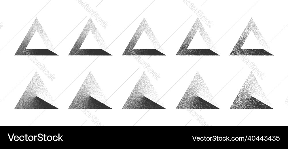 Clockwise Dot Gradient Triangles vector image