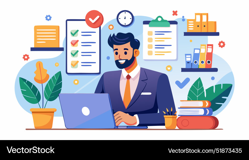 Efficient task management Efficient task management vector image