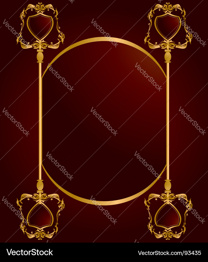 Ornate Golden Frames vector image