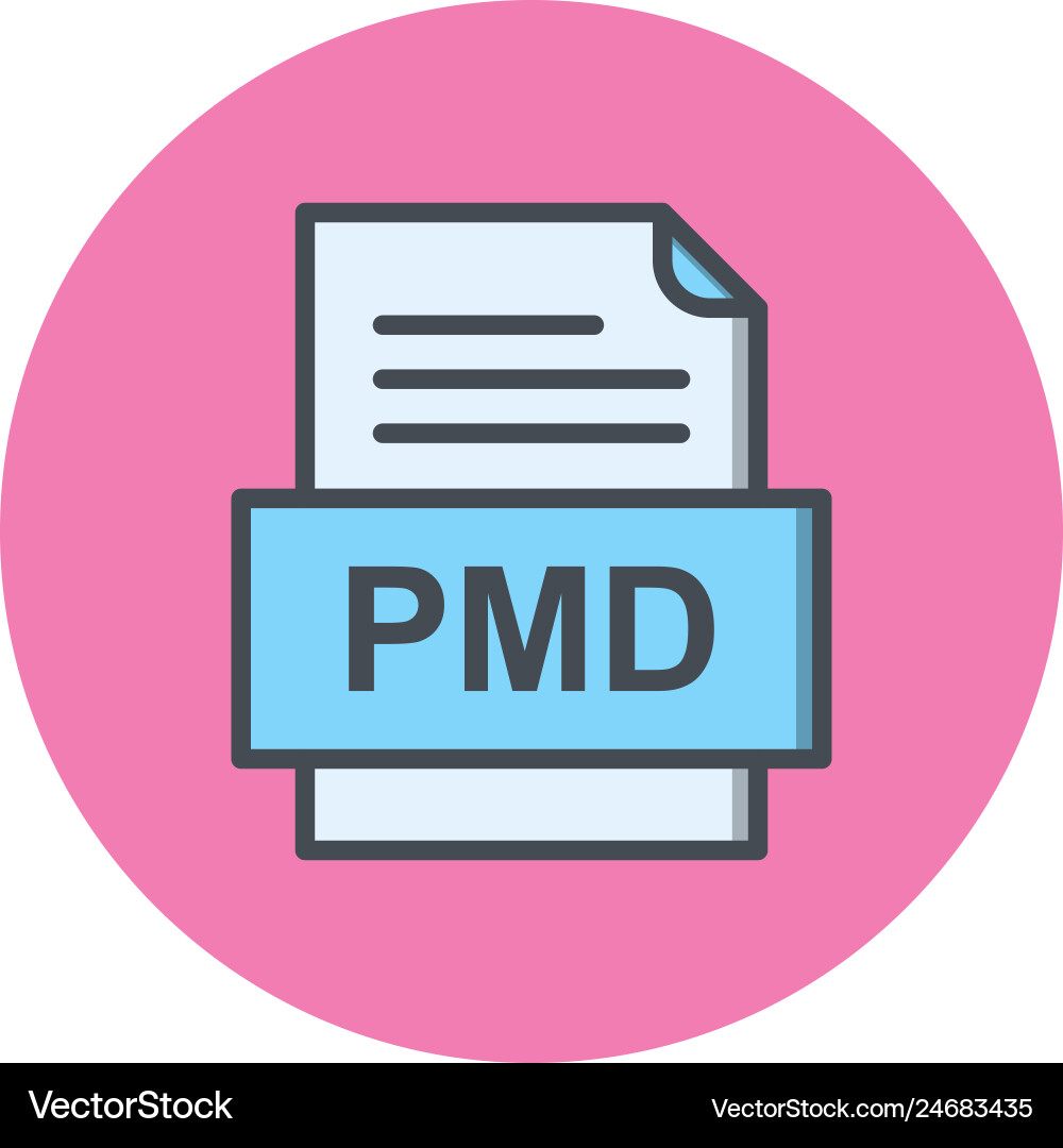 Pmd file document icon vector image