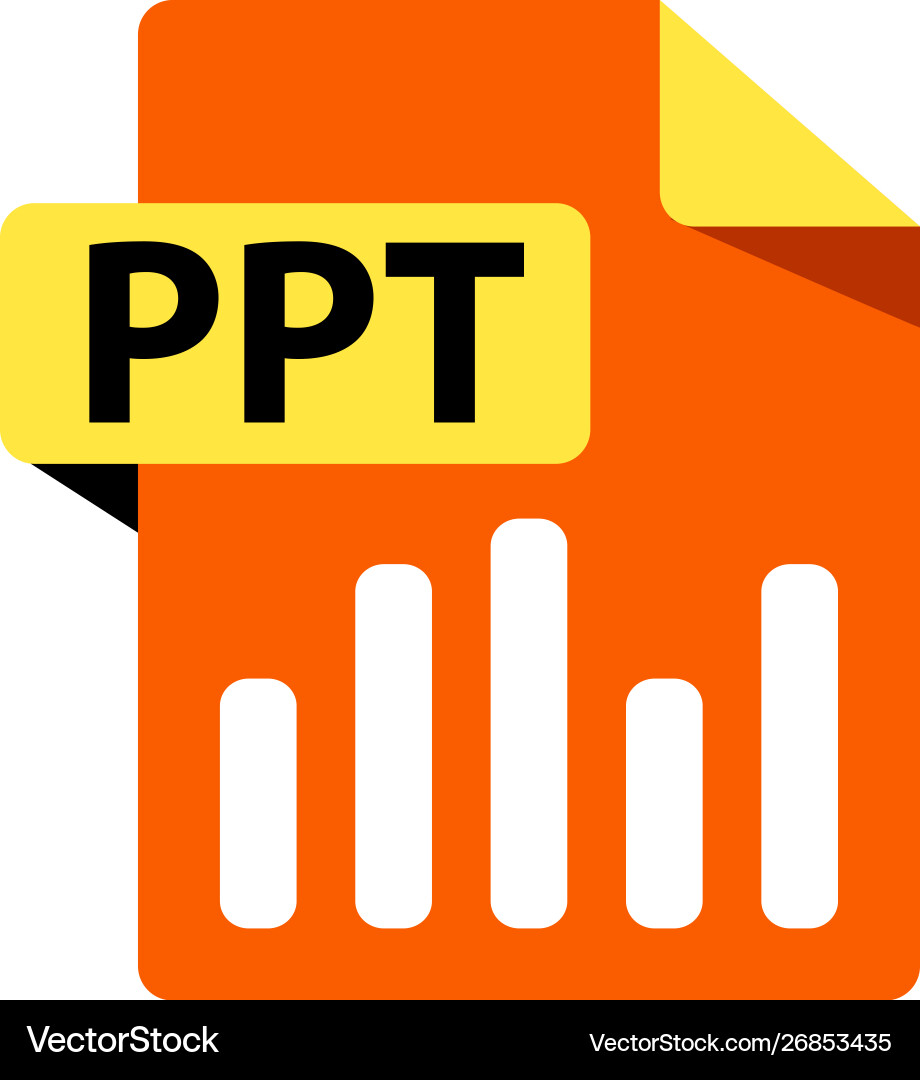 PPT File Format Icon Vector Image