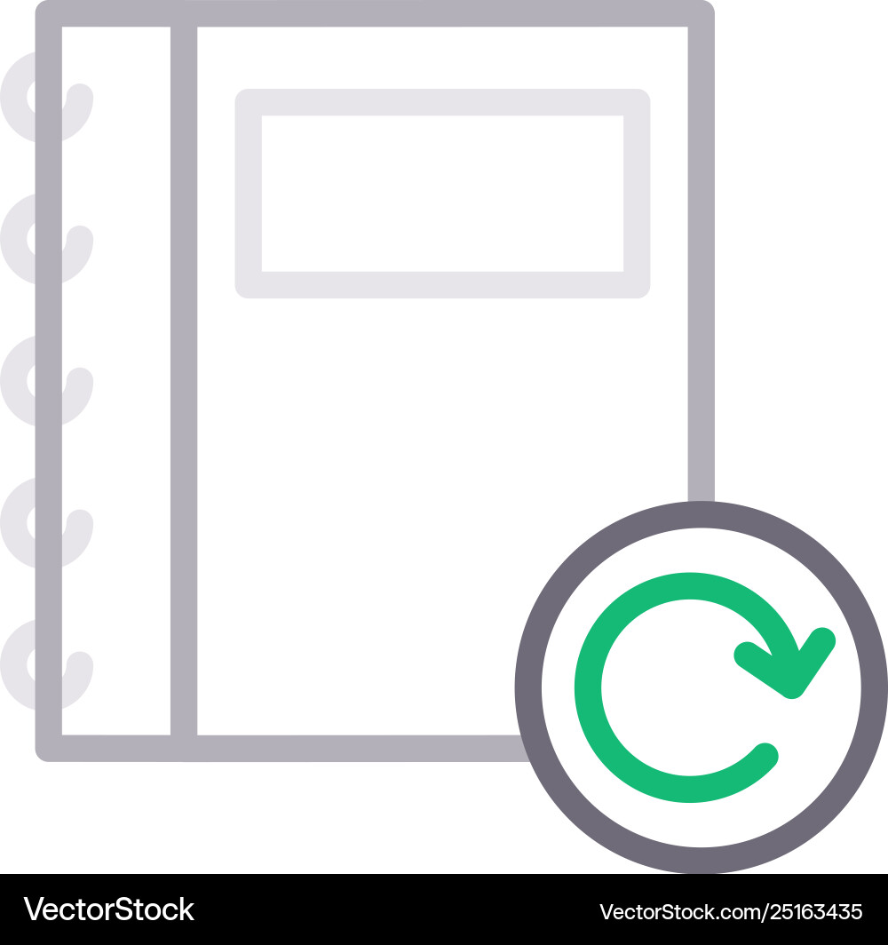Refresh notebook Refresh notebook vector image
