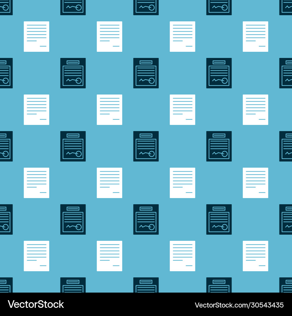 Set filled form and document on seamless pattern Set filled form and document on seamless pattern Vector Image