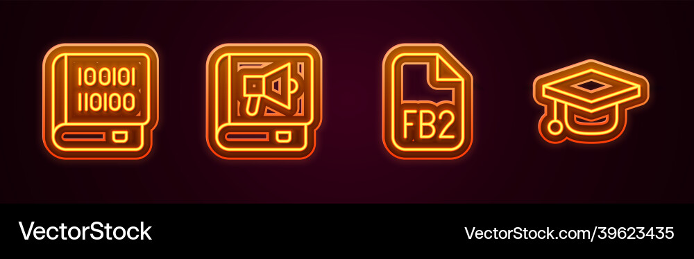 Set line books about programming fb2 file Set line books about programming fb2 file vector image