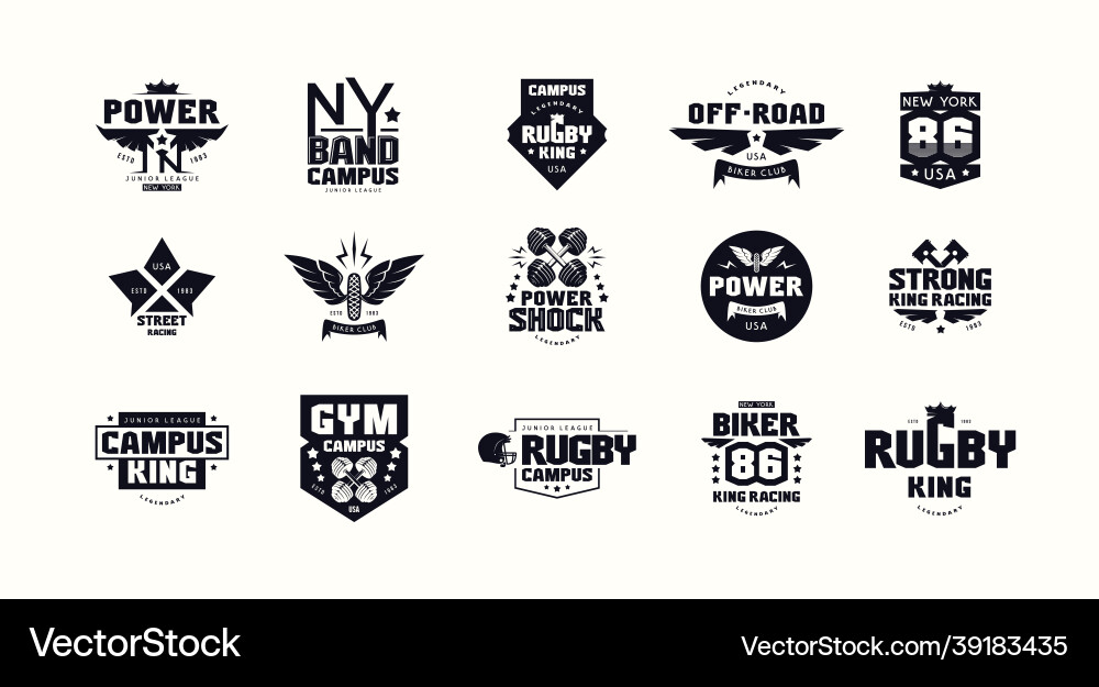 Sport emblems and badges Sport emblems and badges vector image