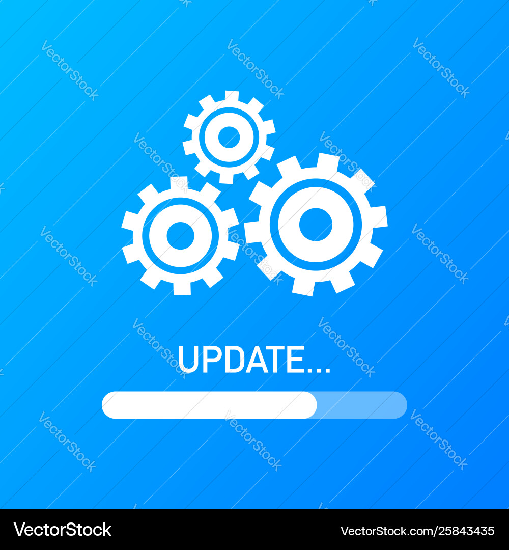 System software update or upgrade banner new System software update or upgrade banner new vector image