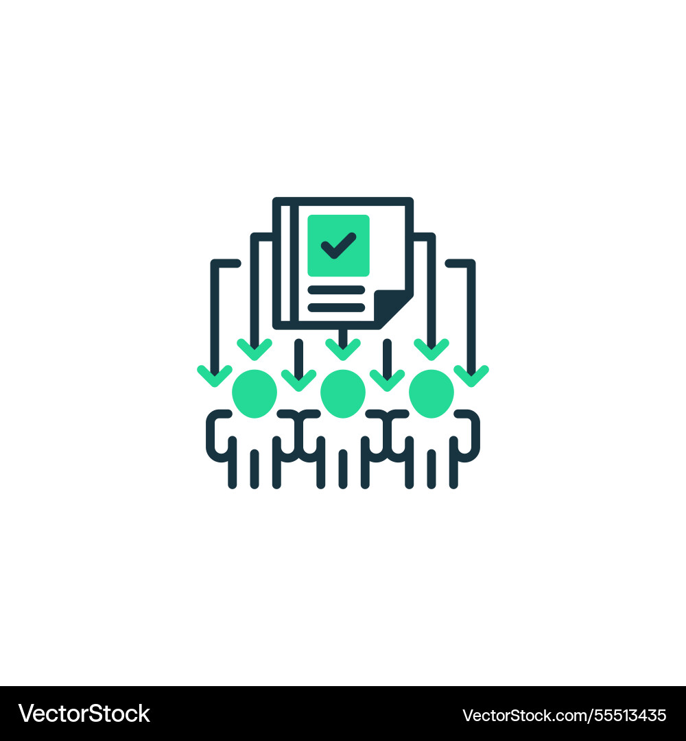 Task assignment line icon universal creative Task assignment line icon universal creative Vector Image
