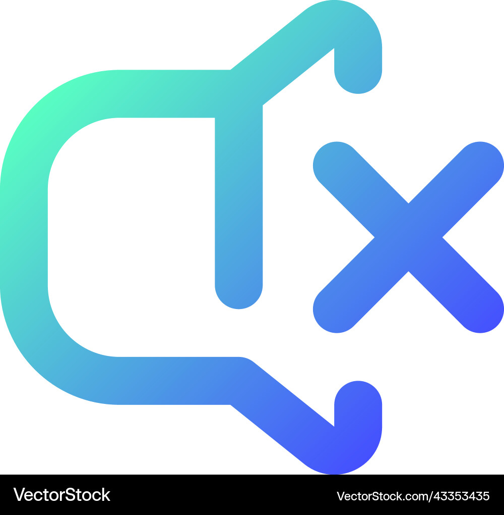 Turn off sound pixel perfect gradient linear ui Turn off sound pixel perfect gradient linear ui Vector Image