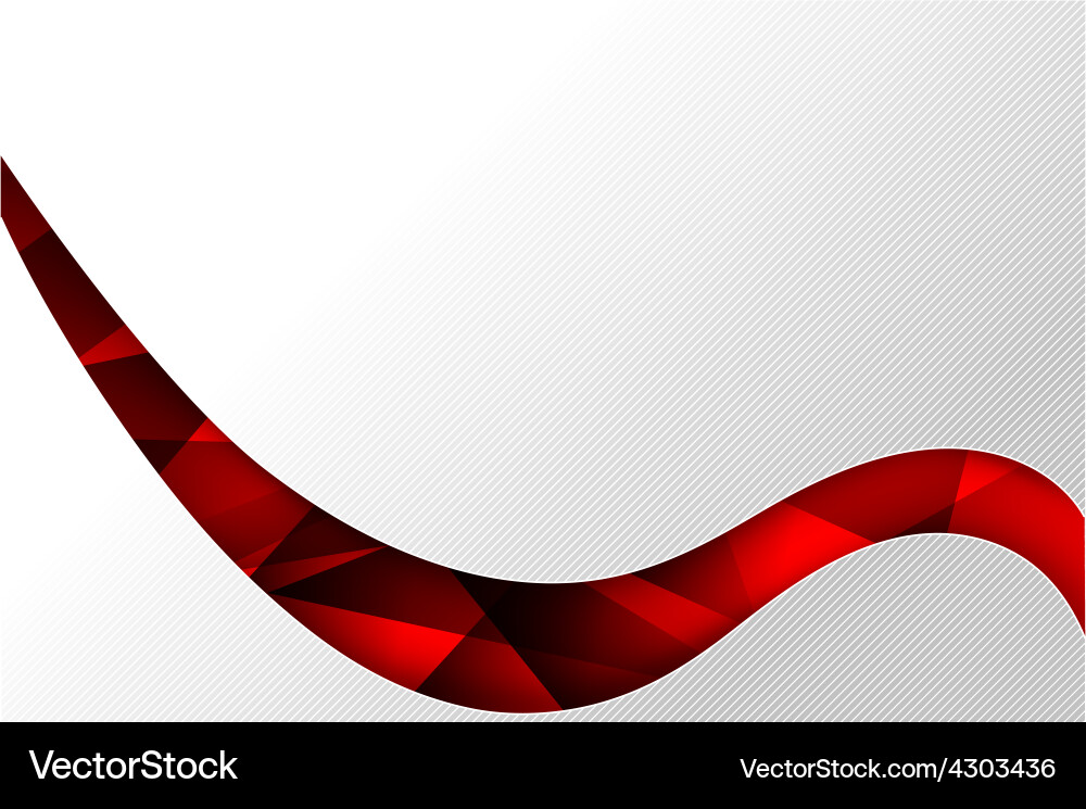 Abstract red curve wave stripe line Vector Image