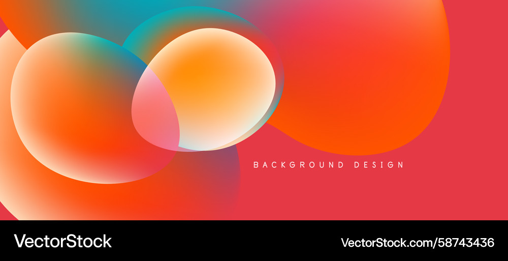 Abstract vibrant background features overlapping Abstract vibrant background features overlapping Vector Image