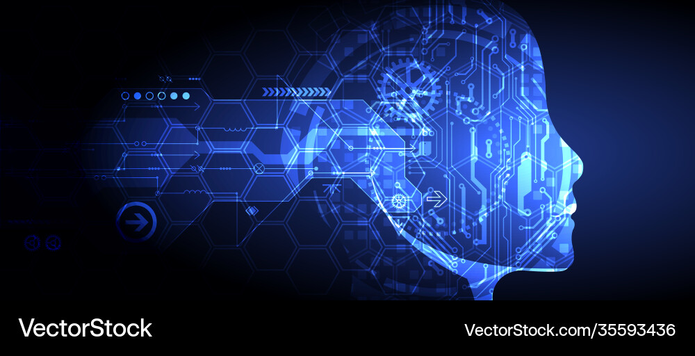 Artificial intelligence concept technology Vector Image
