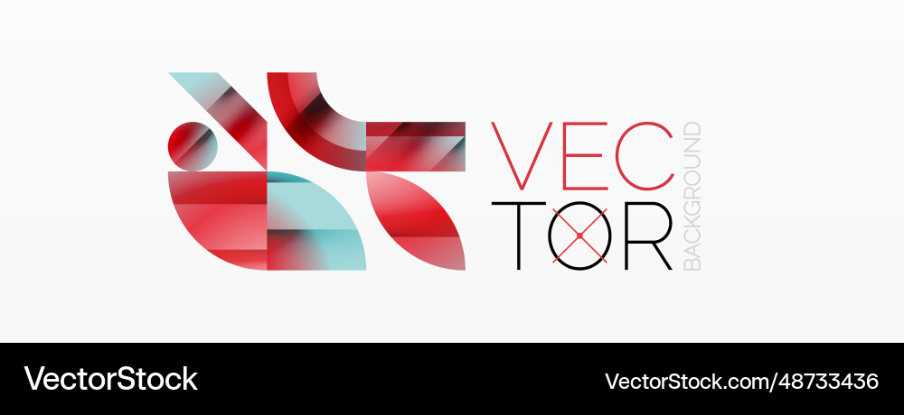 Assorted geometric shapes unite in a minimalistic Vector Image