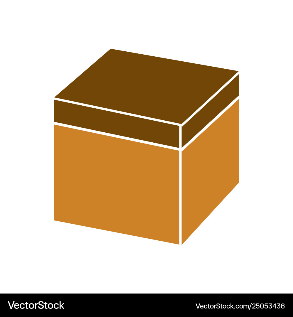 Box icon on background for graphic and web design Box icon on background for graphic and web design vector image