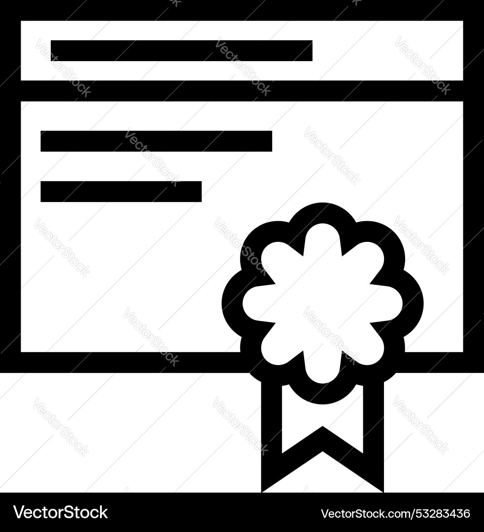 Browser icon outline style design isolated Vector Image