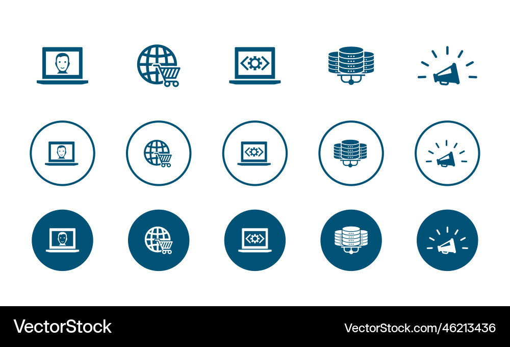 E-business e-commerce web development data Vector Image