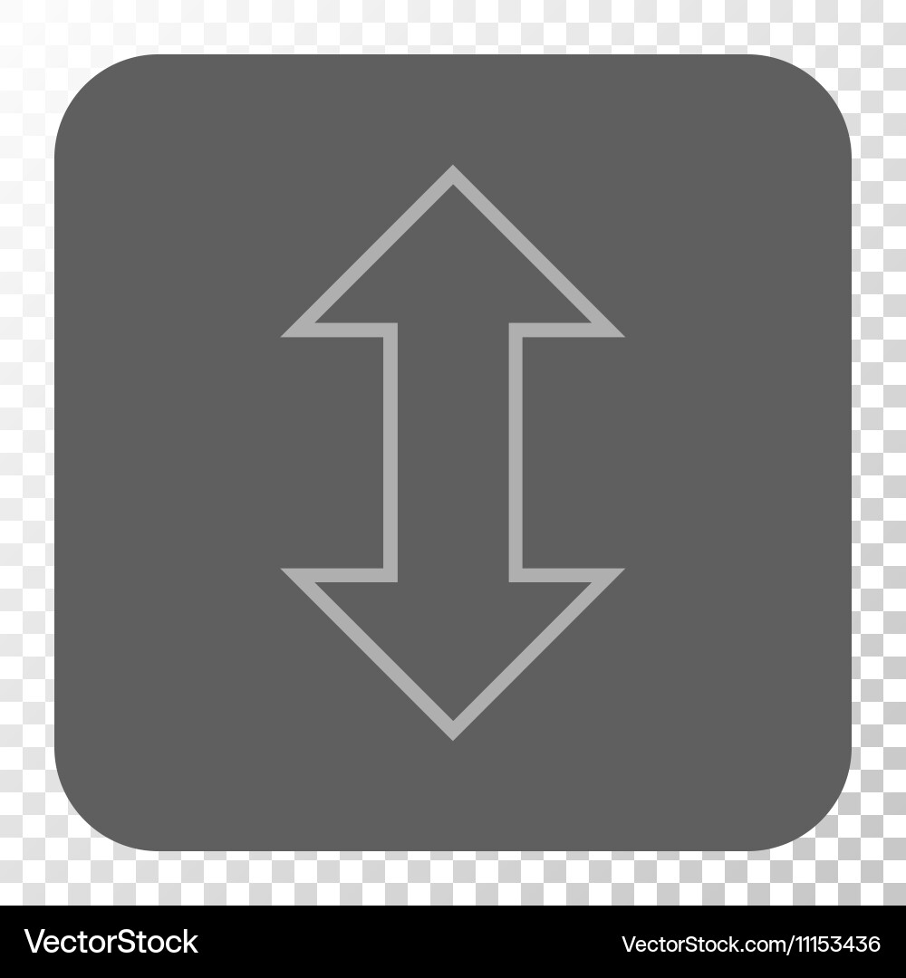 Exchange vertical rounded square button vector image