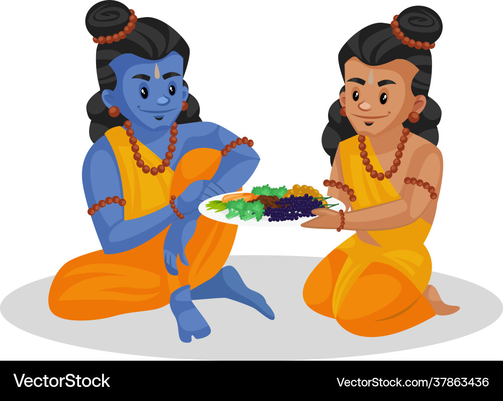 Lakshman and lord rama cartoon character Lakshman and lord rama cartoon character vector image