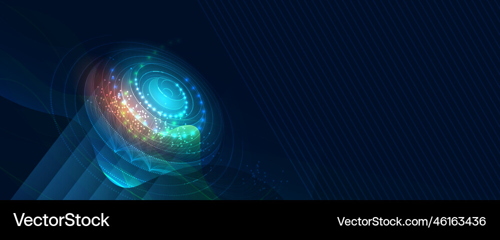 Quantum processing deep learning artificial Quantum processing deep learning artificial vector image