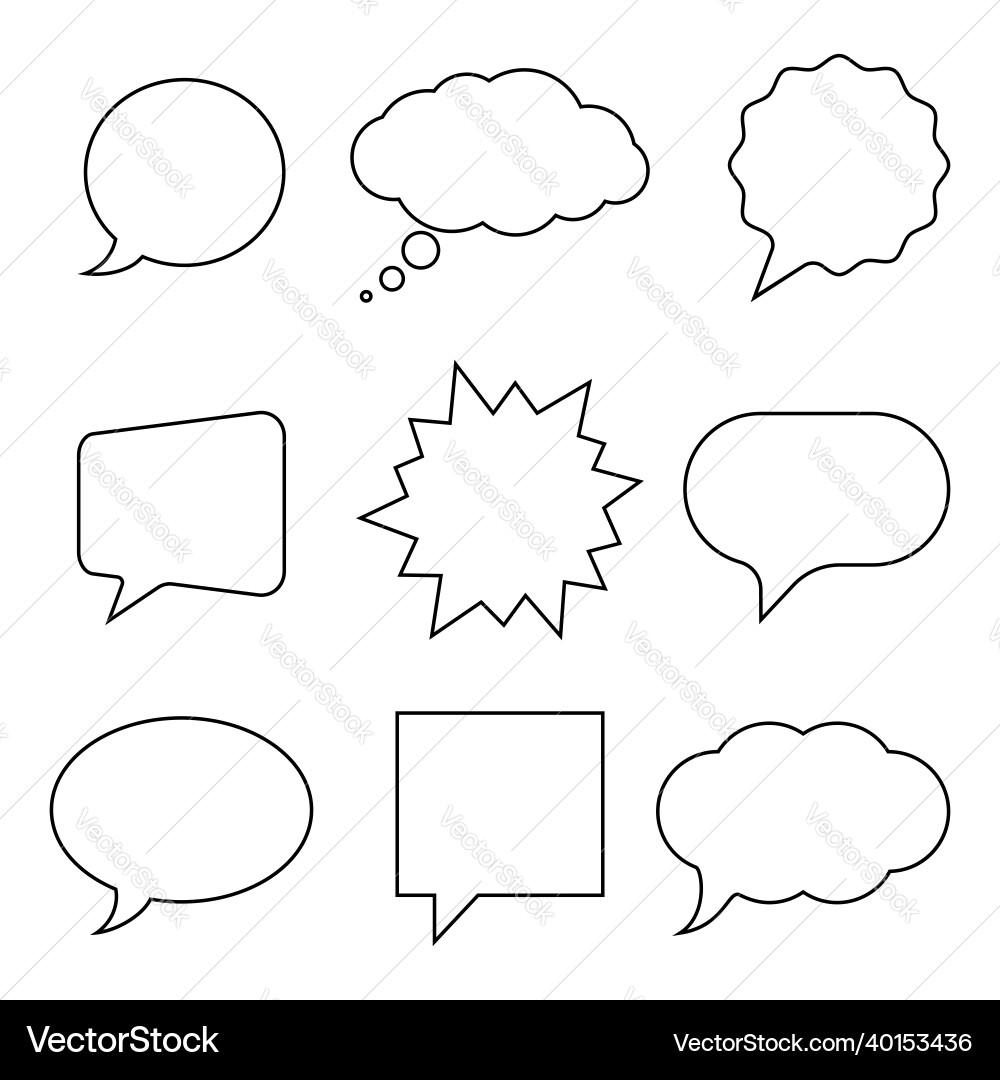 Speech Bubbles Cloud Icons Vector Image