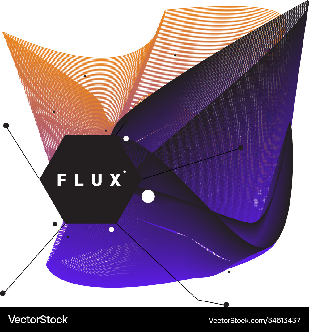 3d colorful wave background dynamic flux effect 3d colorful wave background dynamic flux effect vector image