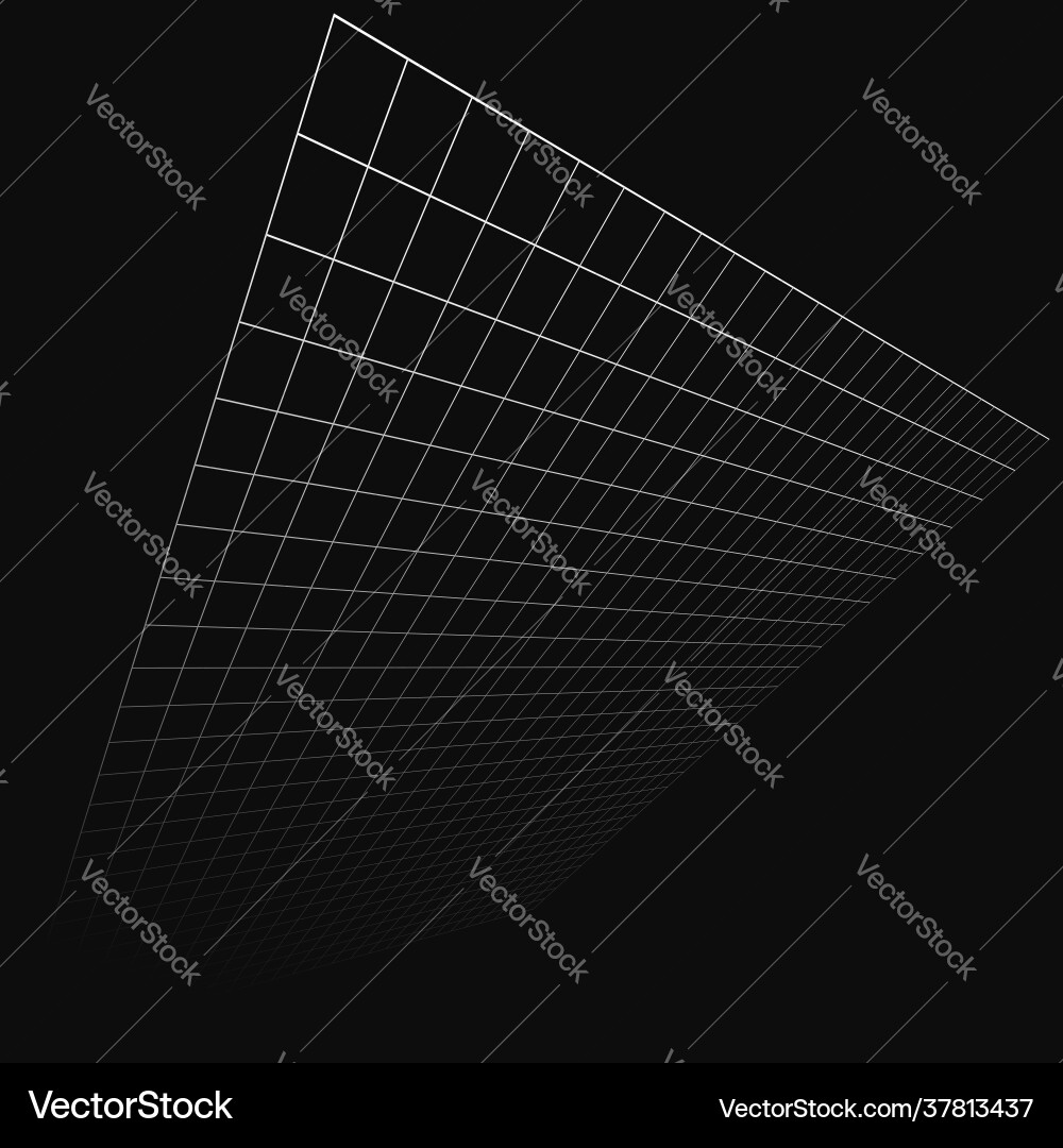 Abstract 3d grid mesh in perspective checkered Abstract 3d grid mesh in perspective checkered vector image