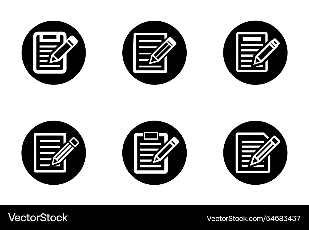 Edit icon bundle set in silhouette style Edit icon bundle set in silhouette style vector image