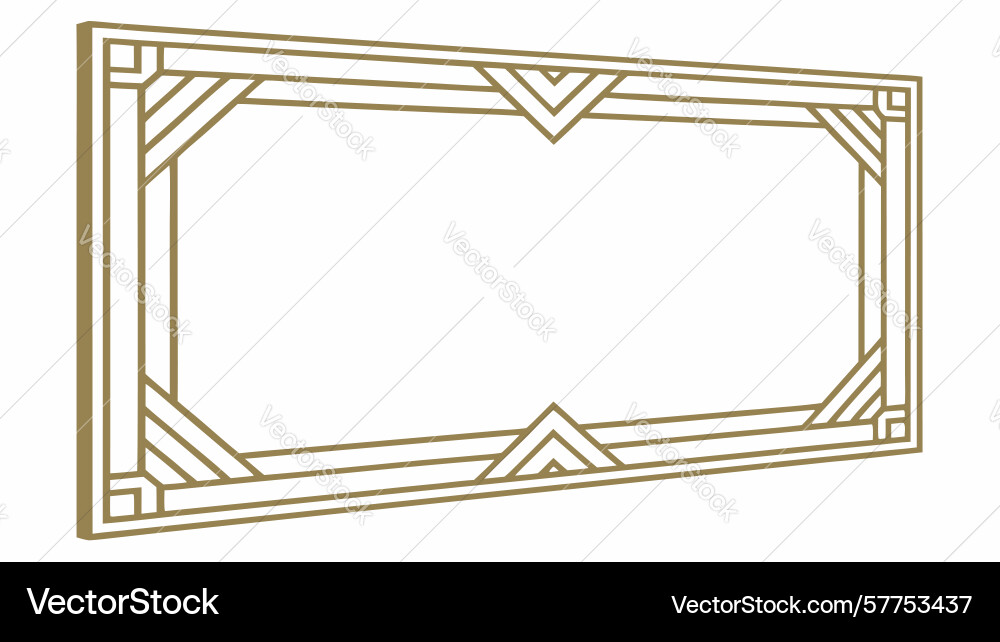 Elegant border frame with clean geometric lines vector image