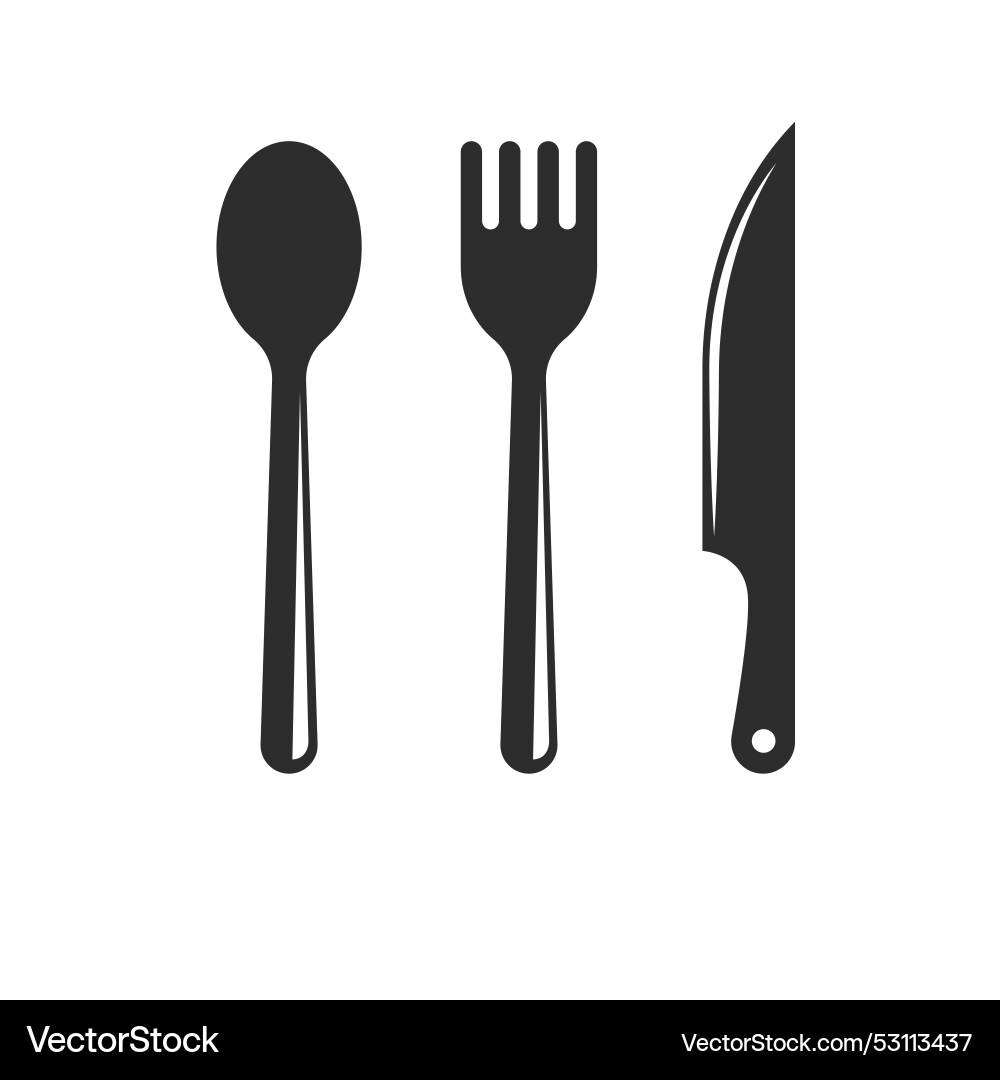 Fork spoon icon element design template Vector Image
