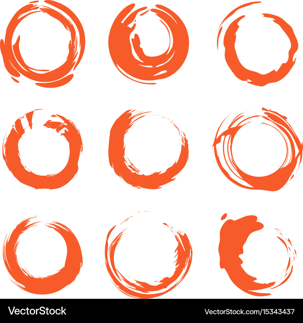 Isolated abstract round shape orange color logo Vector Image