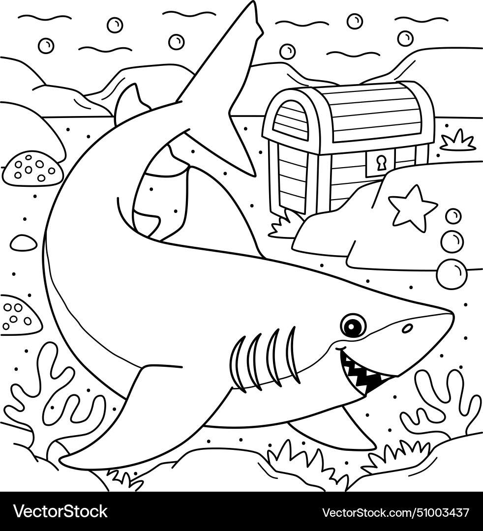 lemon-shark-coloring-page-for-kids-royalty-free-vector-image