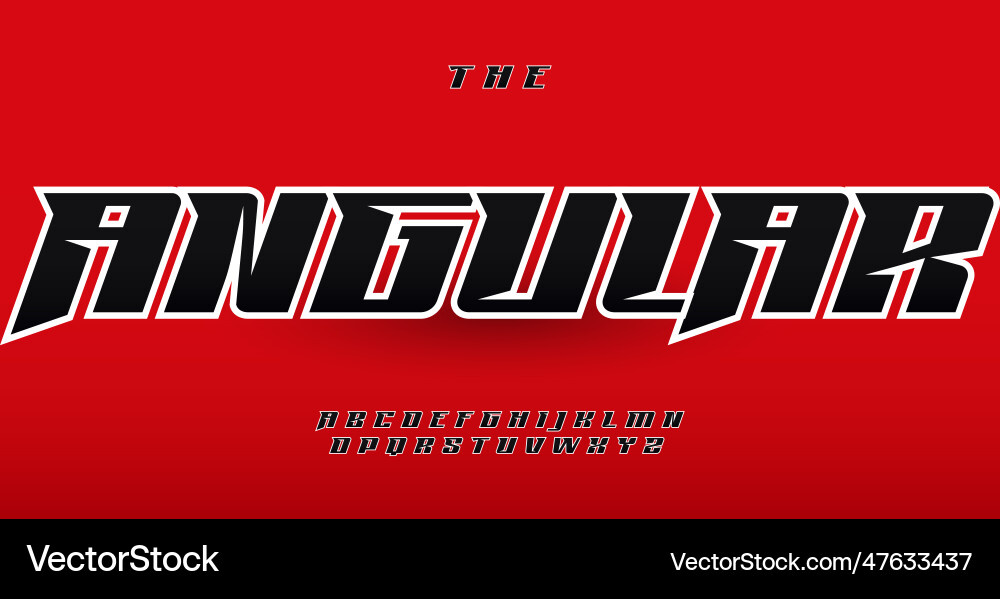 Modern dynamic font with characters Modern dynamic font with characters vector image