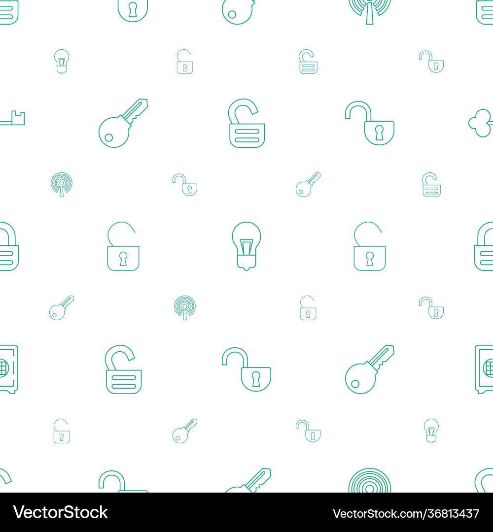 Password icons pattern seamless white background Vector Image