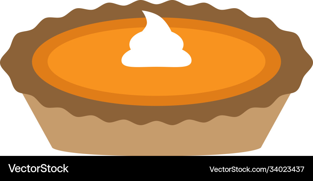 Pumpkin pie Pumpkin pie vector image