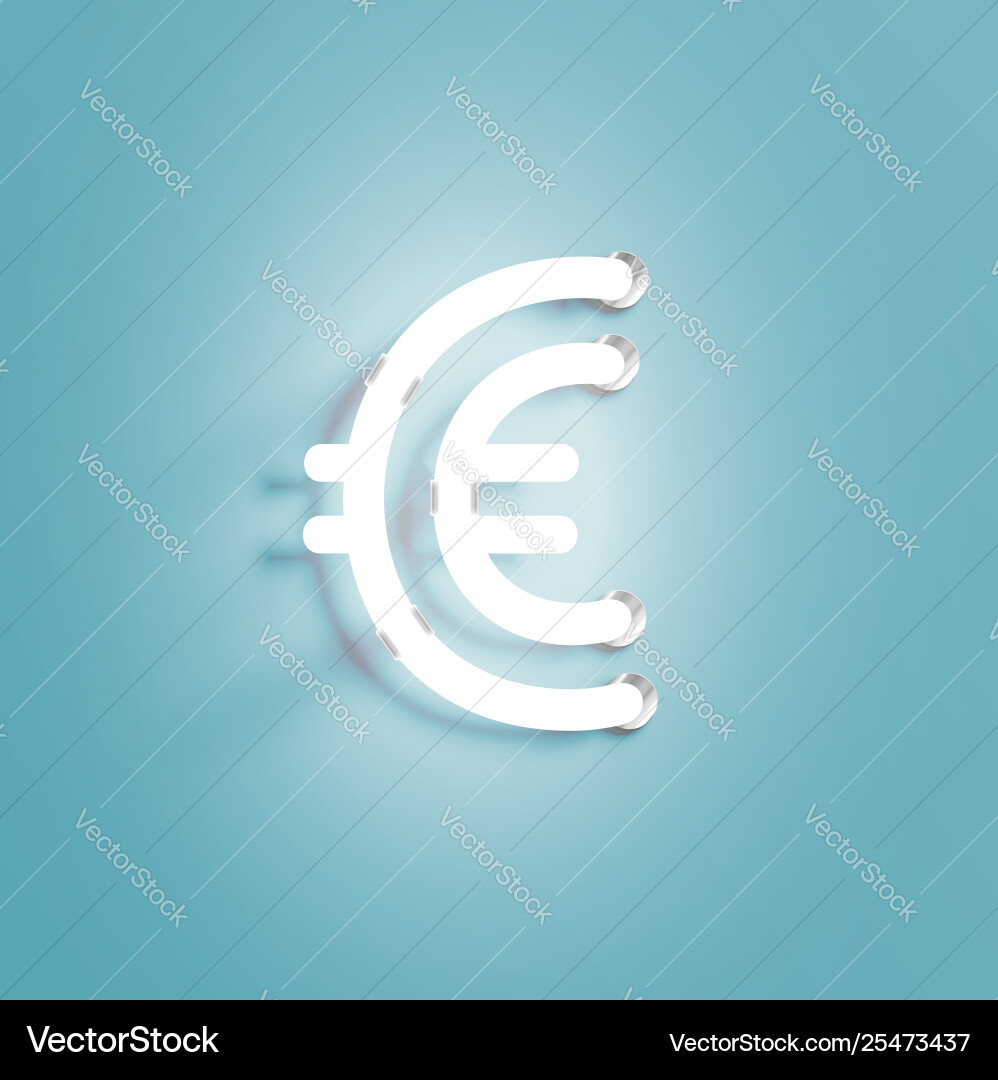 Realistic neon character from a fontset Realistic neon character from a fontset vector image