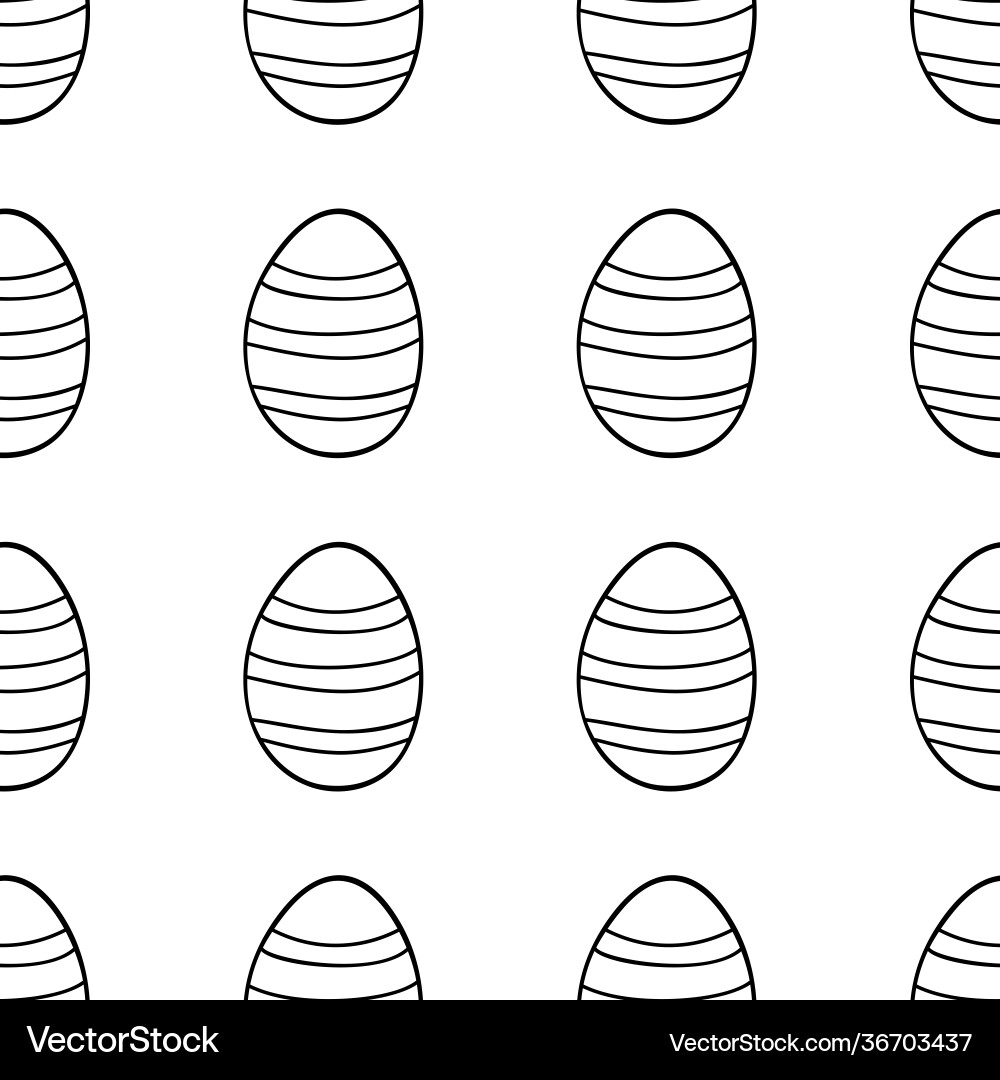 Seamless pattern made from hand drawn easter eggs Vector Image