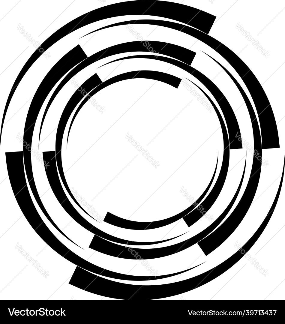 Spiral swirl twirl circular concentric element Spiral swirl twirl circular concentric element vector image