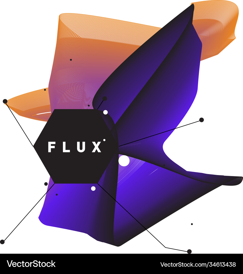 3d colorful wave background dynamic flux effect 3d colorful wave background dynamic flux effect Vector Image