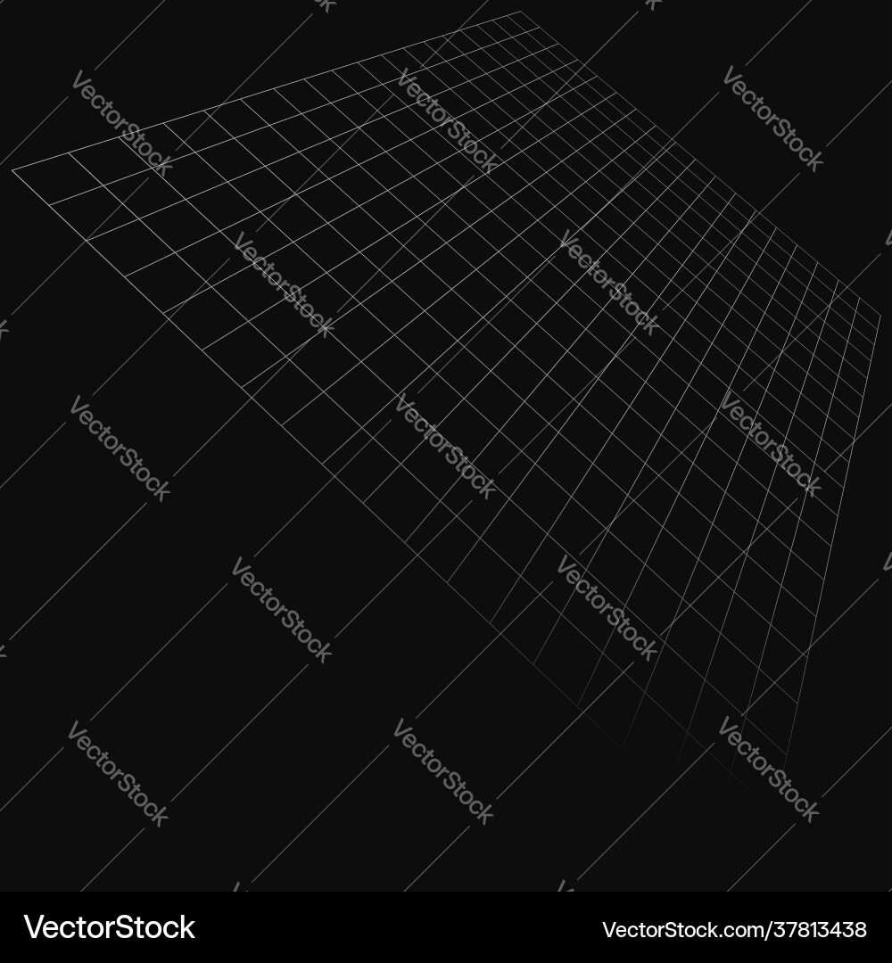 Abstract 3d grid mesh in perspective checkered Abstract 3d grid mesh in perspective checkered Vector Image