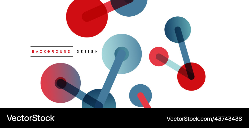 Abstract background round dots connected by lines Vector Image