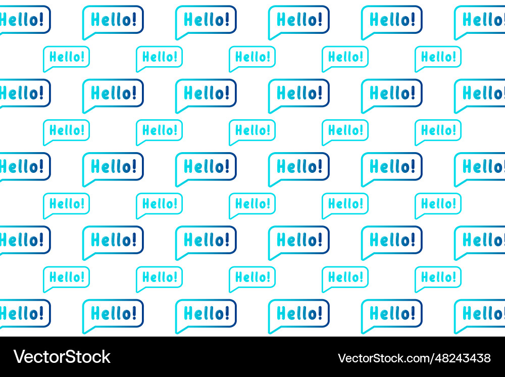 Abstract hello message pattern background Abstract hello message pattern background vector image