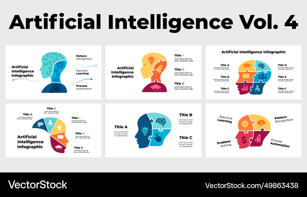 Artificial intelligence puzzle robot Artificial intelligence puzzle robot vector image