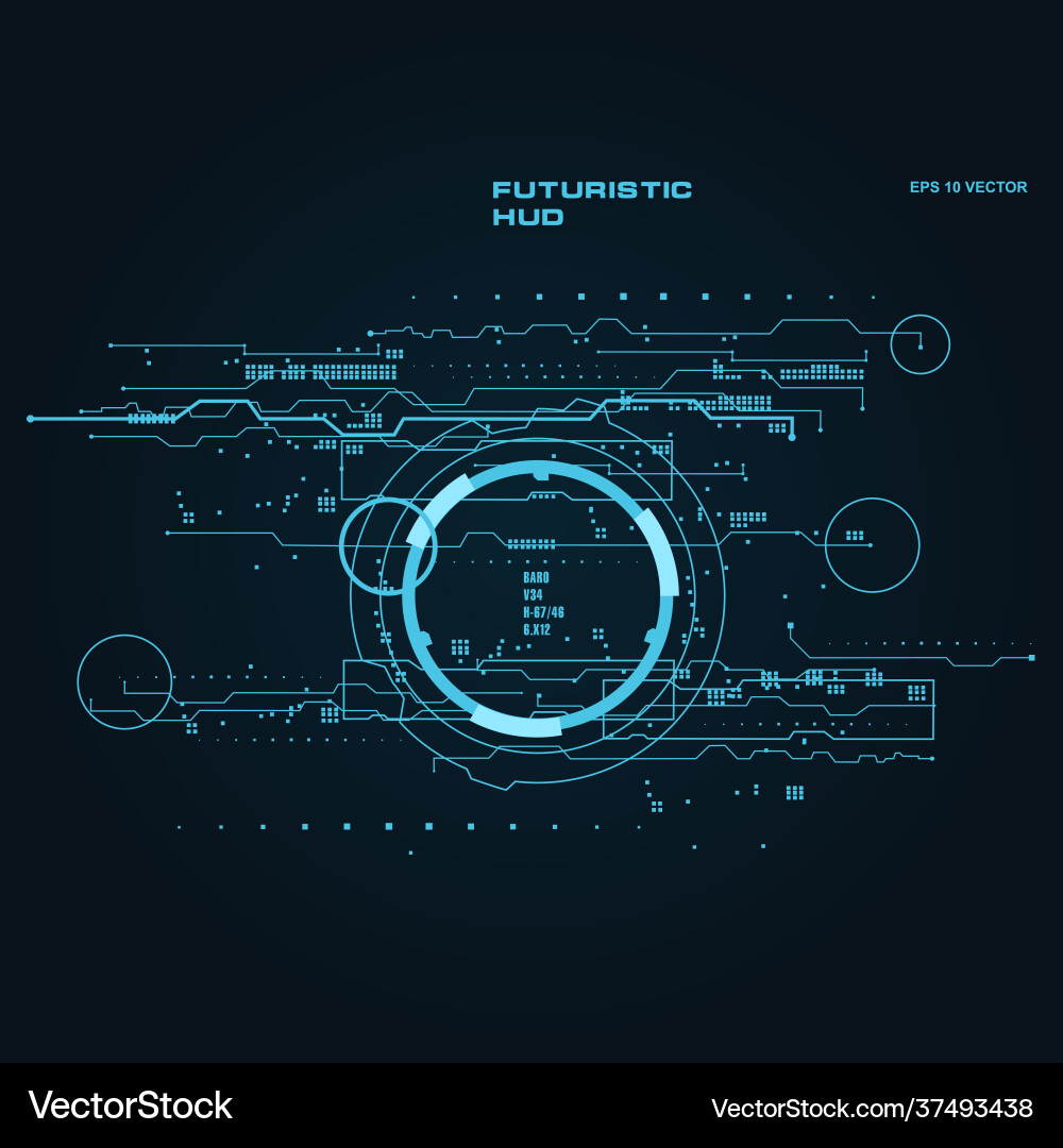 Background with futuristic user interface design Background with futuristic user interface design vector image