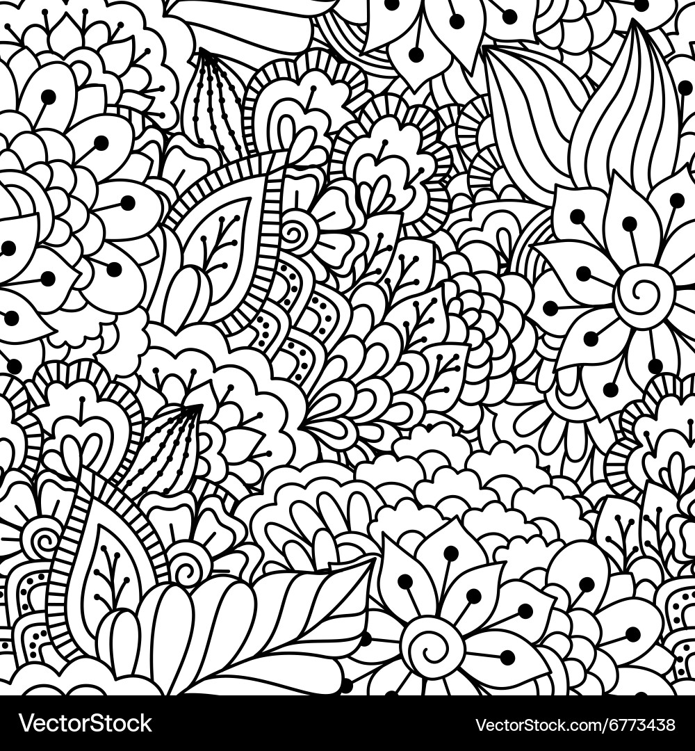 Black and White Paisley Pattern vector image