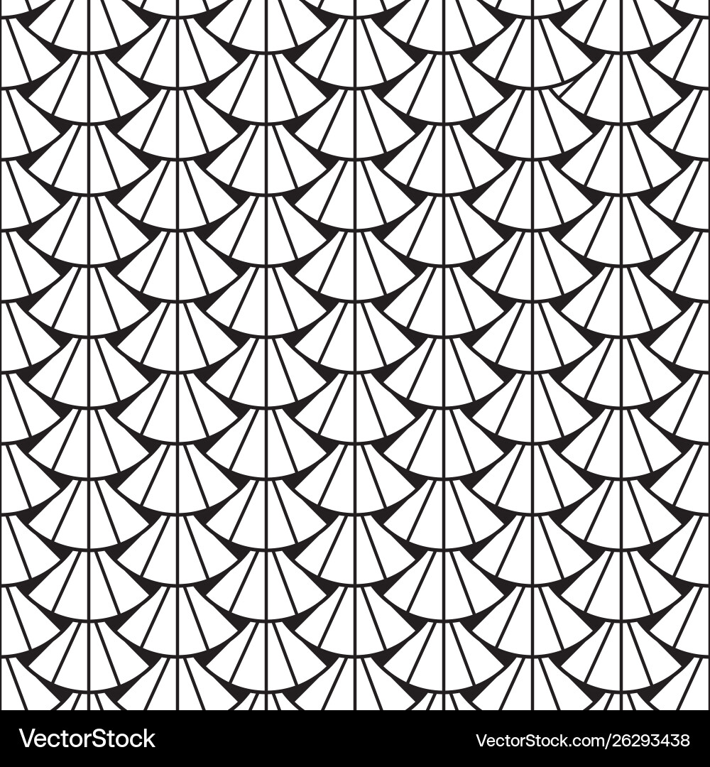 Black and White Shell Pattern Vector Image