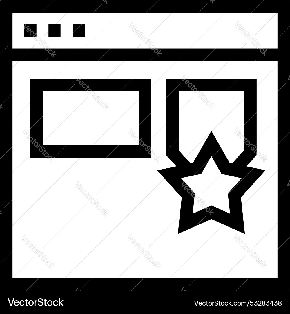Browser icon outline style design isolated Vector Image