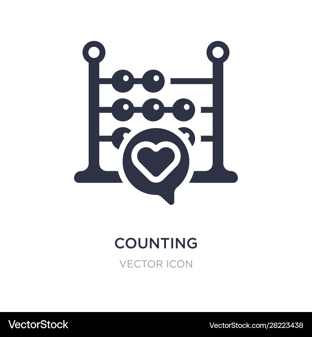 Counting icon on white background simple element vector image
