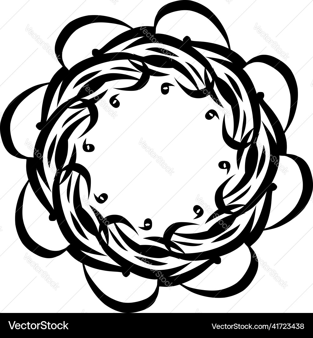Distorted sketch radiating abstract shape Distorted sketch radiating abstract shape vector image