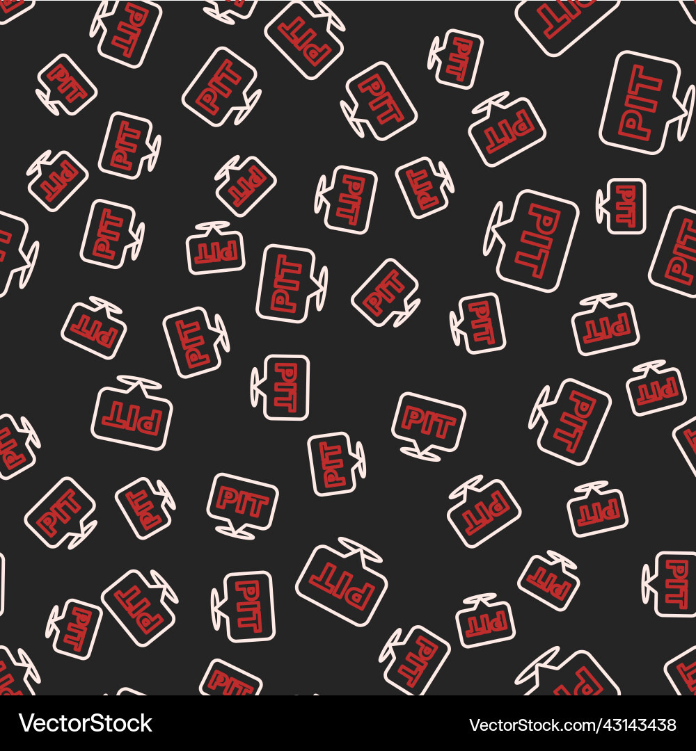 Line pit stop icon isolated seamless pattern Vector Image